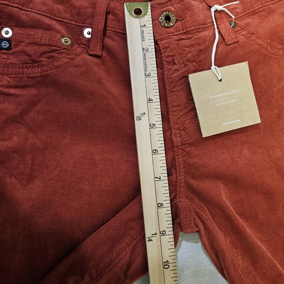 AG Adriano Goldschmied Pants Womens‎ Size 28R Orange Corduroy Skinny New - Picture 13 of 13